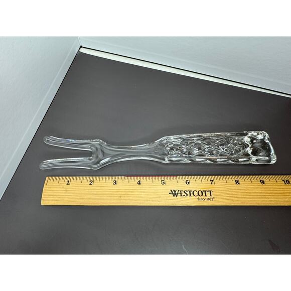 Anchor Hocking Wexford Glass Serving Fork - Picture 4 of 4